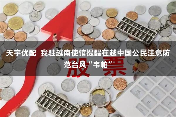 天宇优配  我驻越南使馆提醒在越中国公民注意防范台风“韦帕”
